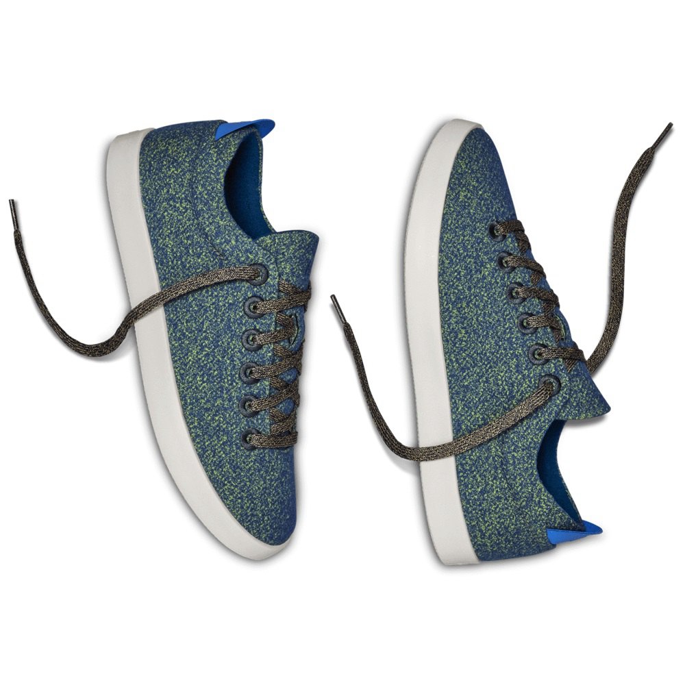 Allbirds Men\'s Wool Pipers - Sneakers Blue - QTI064138